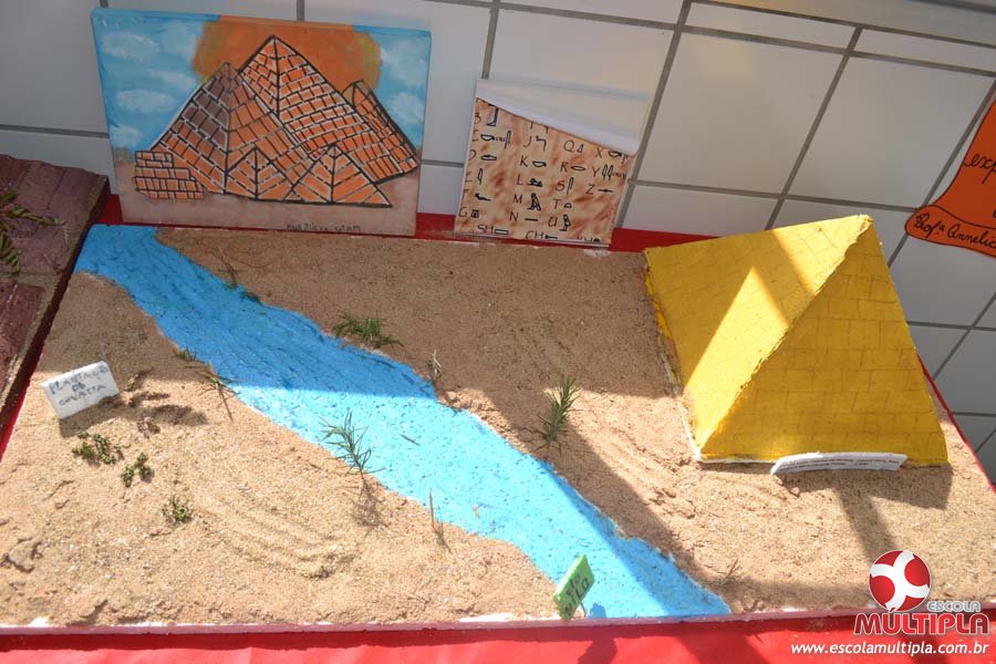 Exposição sobre o Egito com os alunos do 6º ANO