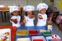 Pequenos Chefs do Maternal B participaram das Oficinas de Páscoa