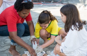 Alunos dos 4º ANOS fazem vulcão